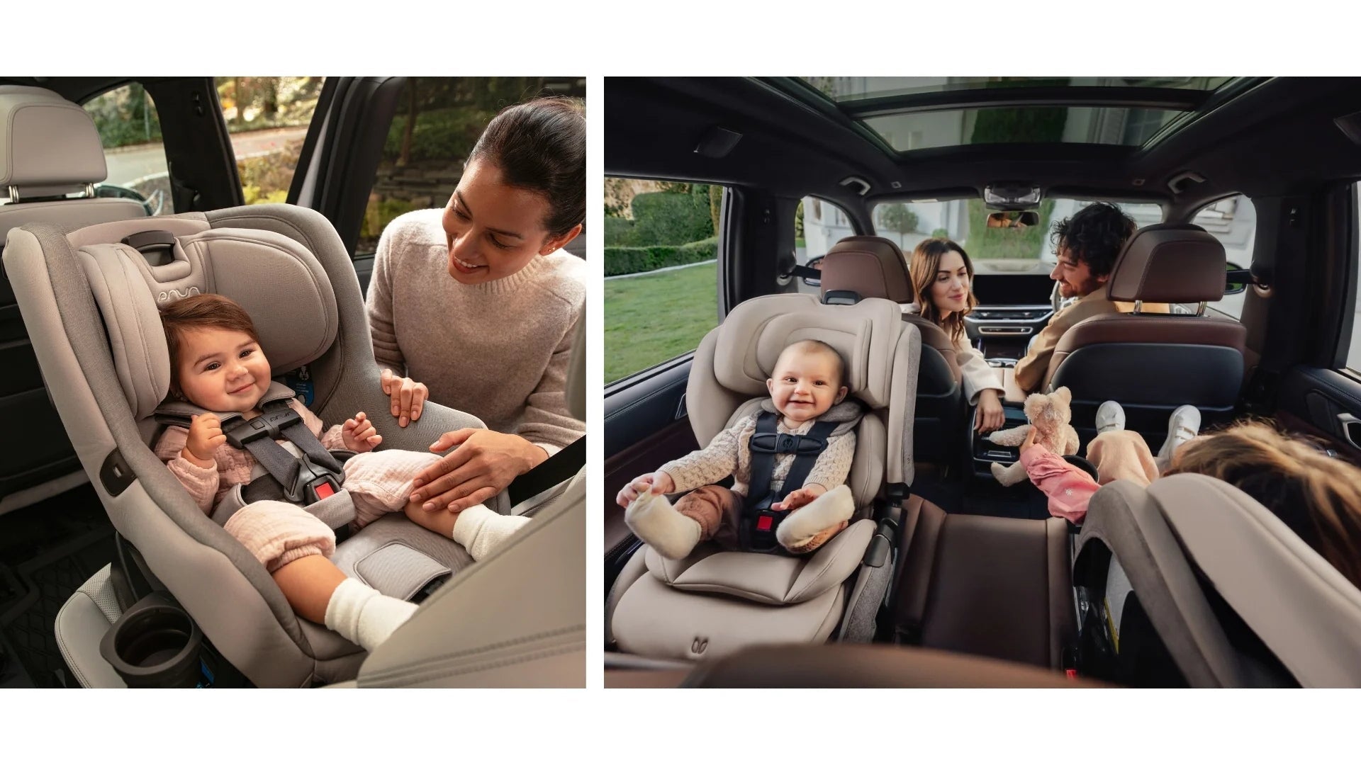Nuna RAVA and Romer Veni Convertible Car Seats Rear Facing