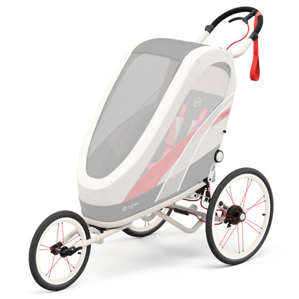 Chasis de cochecito para correr Cybex Zeno - Crema con detalles en naranja- Bambi Baby