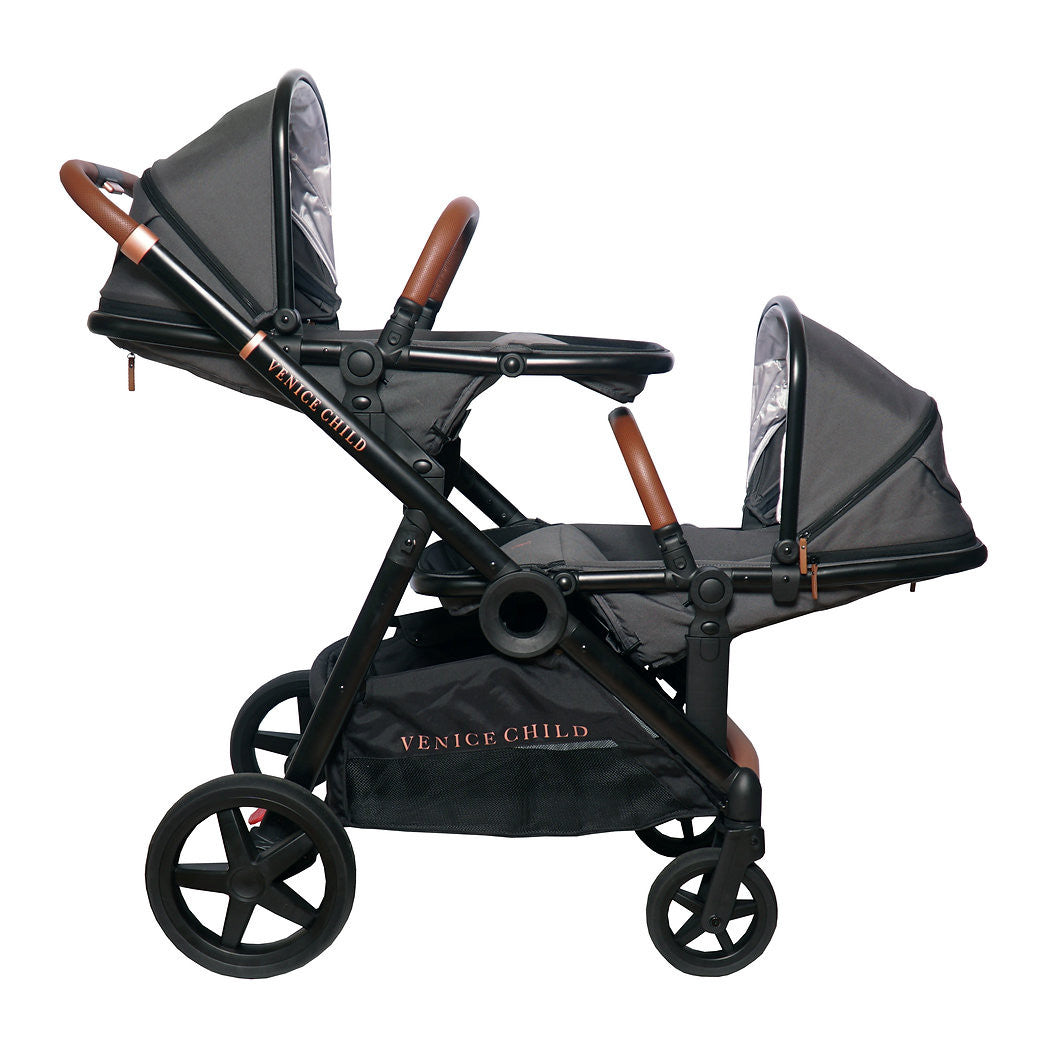 Venice Child Maverick Single to Double Stroller with 2nd Toddler Seat- Bambi Baby