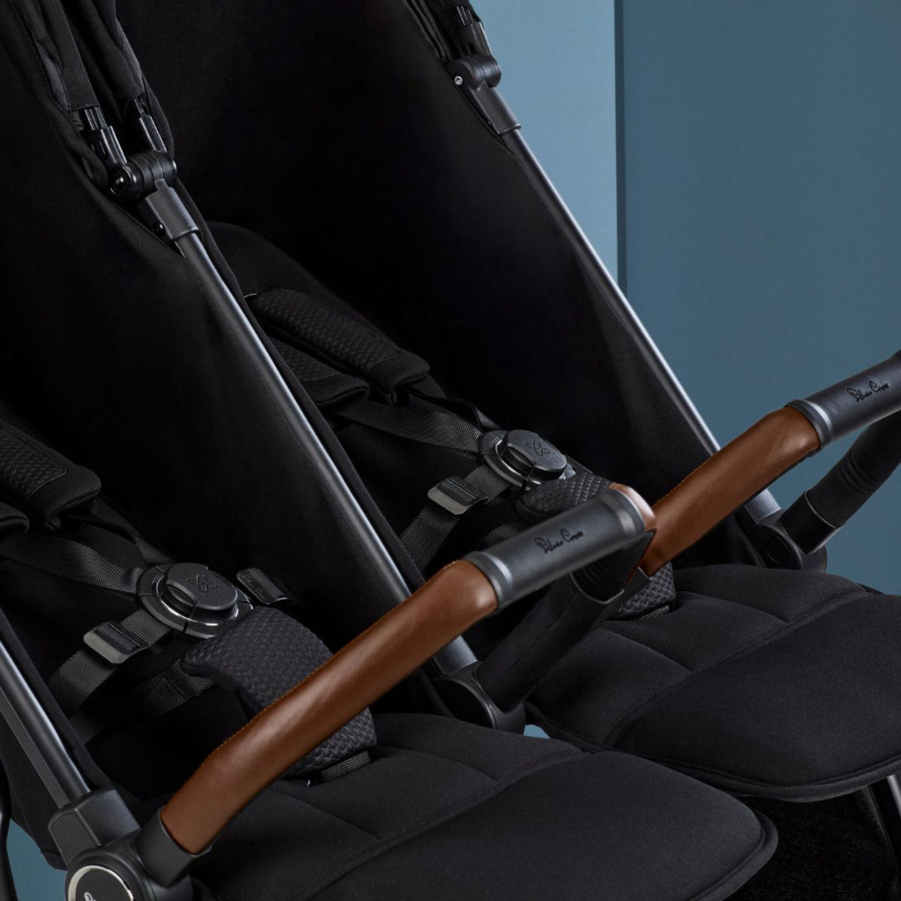 Silver Cross Jet Double Stroller - Black- Bambi Baby