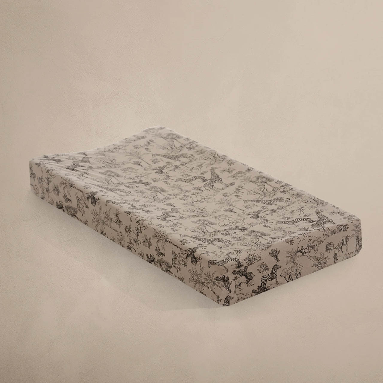 Oilo Fable Changing Pad Cover- Vintage Safari Organic Jersey