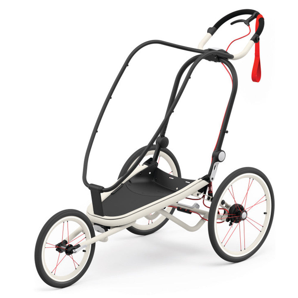Chasis de cochecito para correr Cybex Zeno - Crema con detalles en naranja- Bambi Baby