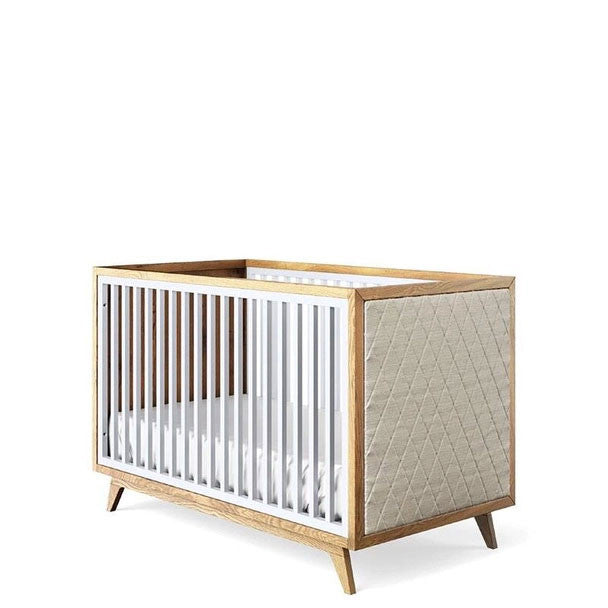 Romina Uptown Classic Tufted Crib Dove Beige Linen
