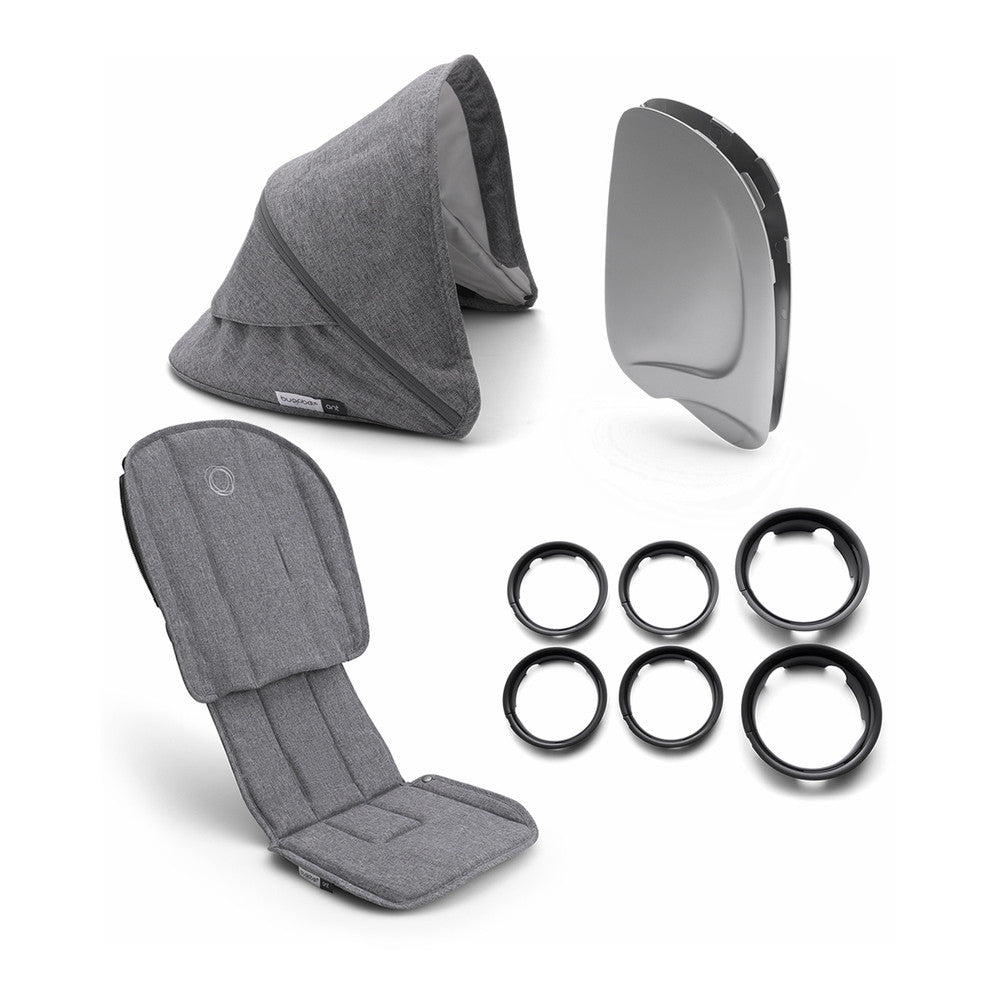 Bugaboo Ant Style Set Complete in Grey Melange-Grey Melange