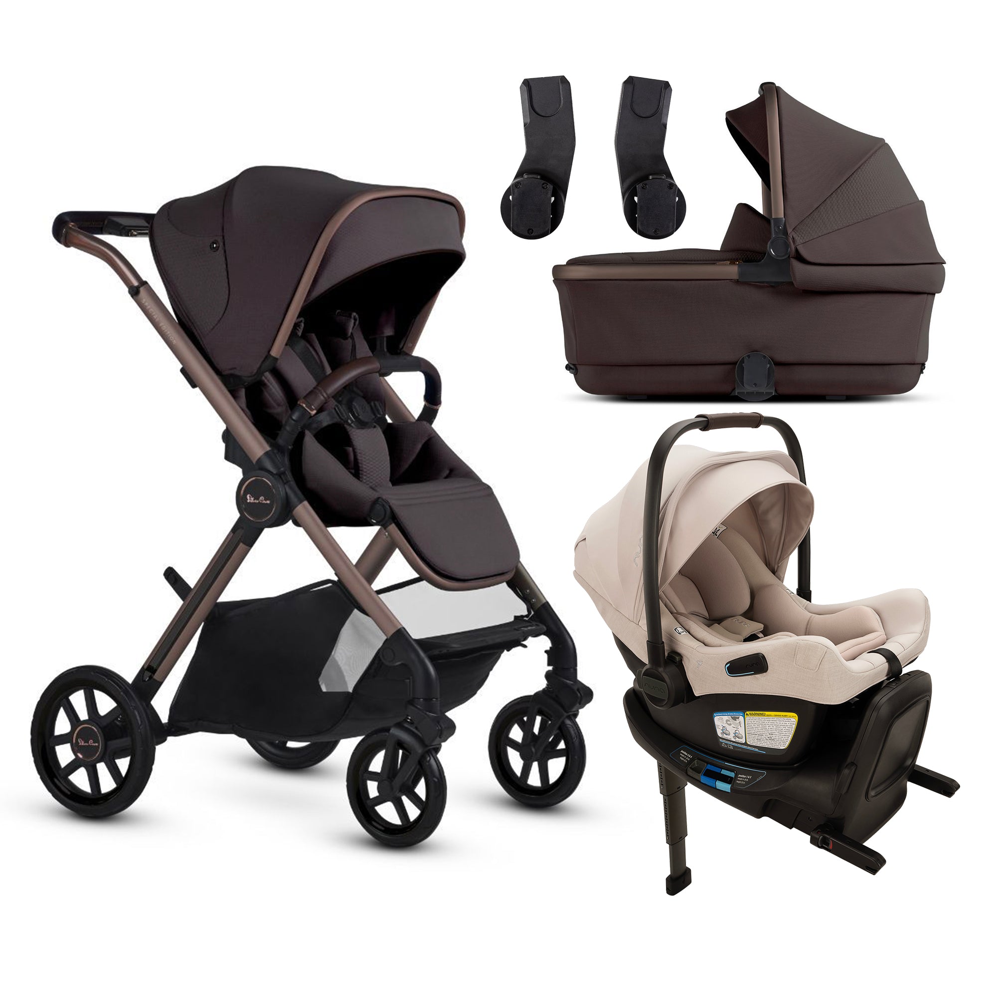 Nuna Pipa Bassinet Silver Cross Reef Stroller Folding Bassinet