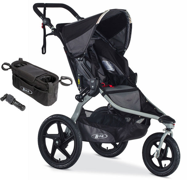 BOB Revolution Flex Single Stroller Bundle in Black Bambi Baby