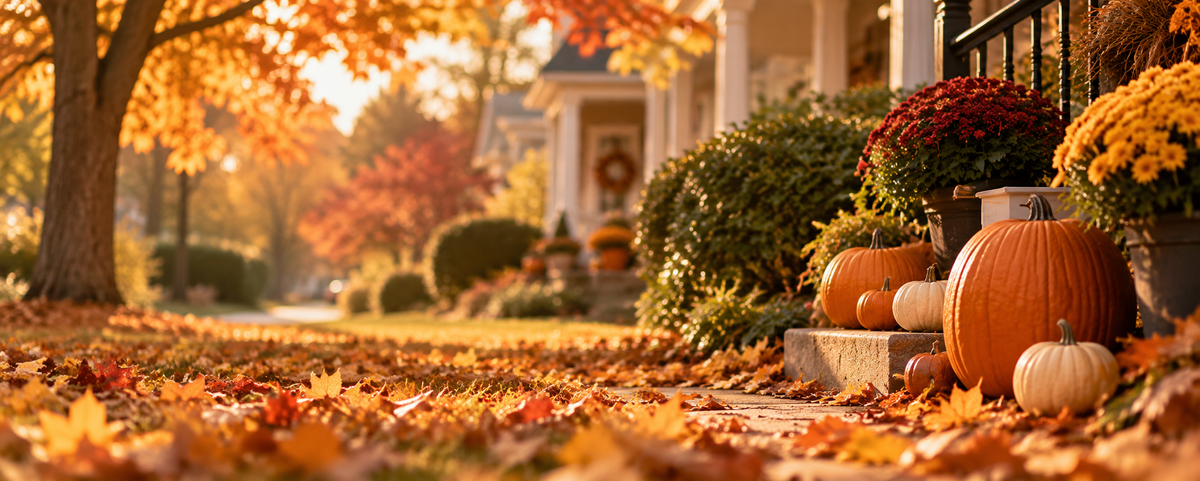 Suburban Neighborhood in Fall