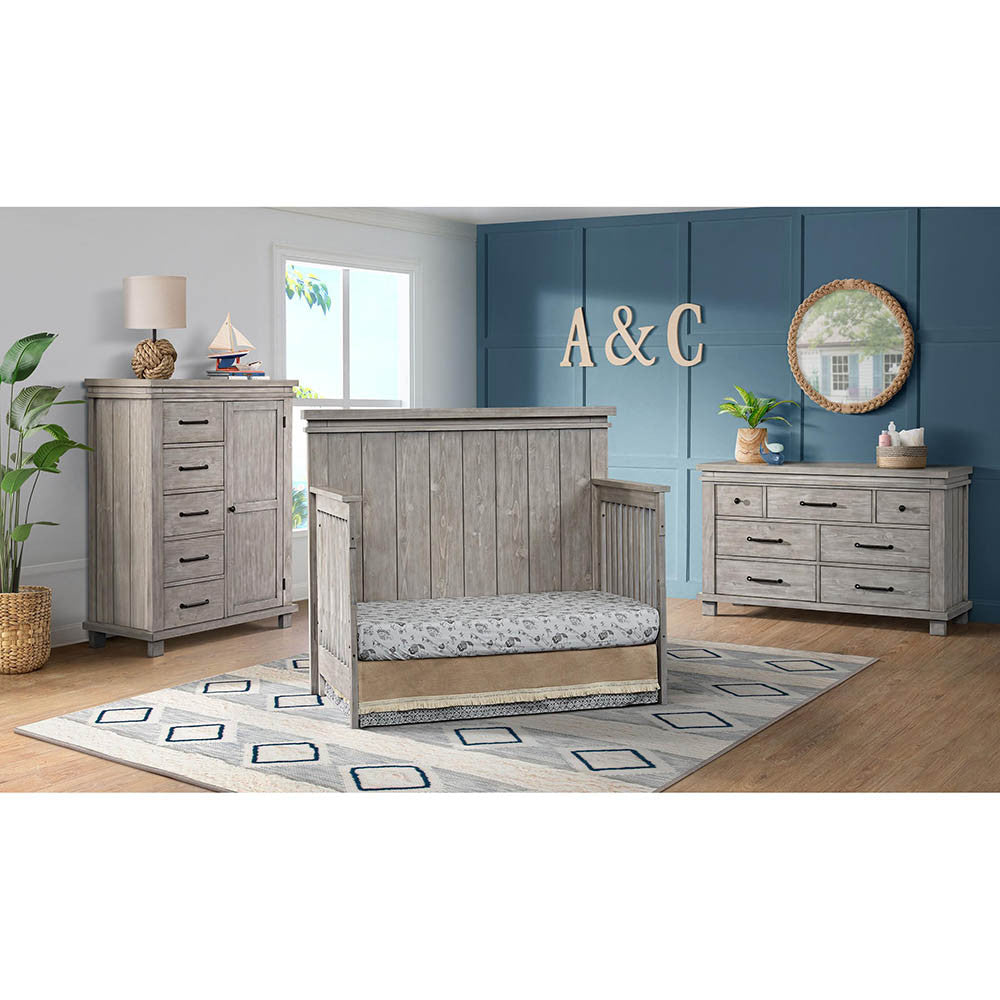 Soho Baby Hampton 4 in 1 Convertible Crib Stone Wash- Bambi Baby
