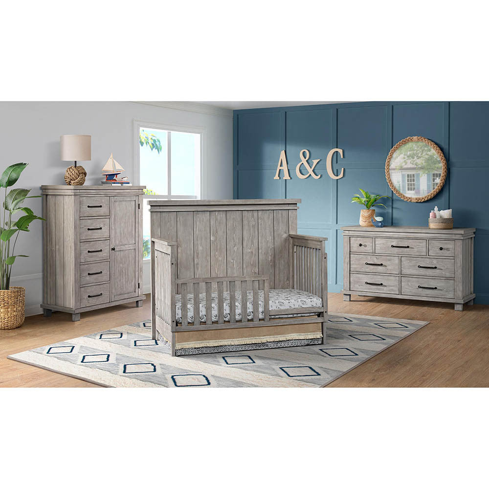 Soho Baby Hampton 4 in 1 Convertible Crib Stone Wash- Bambi Baby