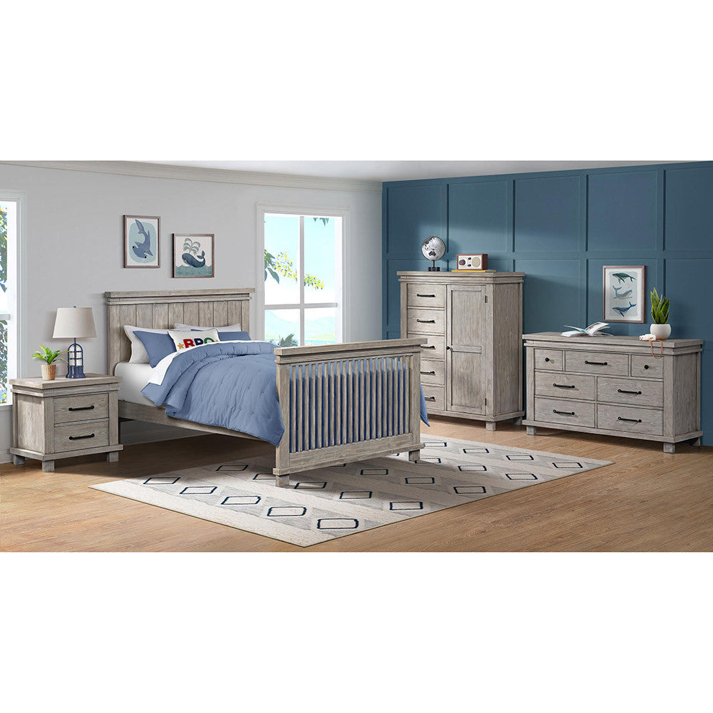 Soho Baby Hampton 4 in 1 Convertible Crib Stone Wash- Bambi Baby