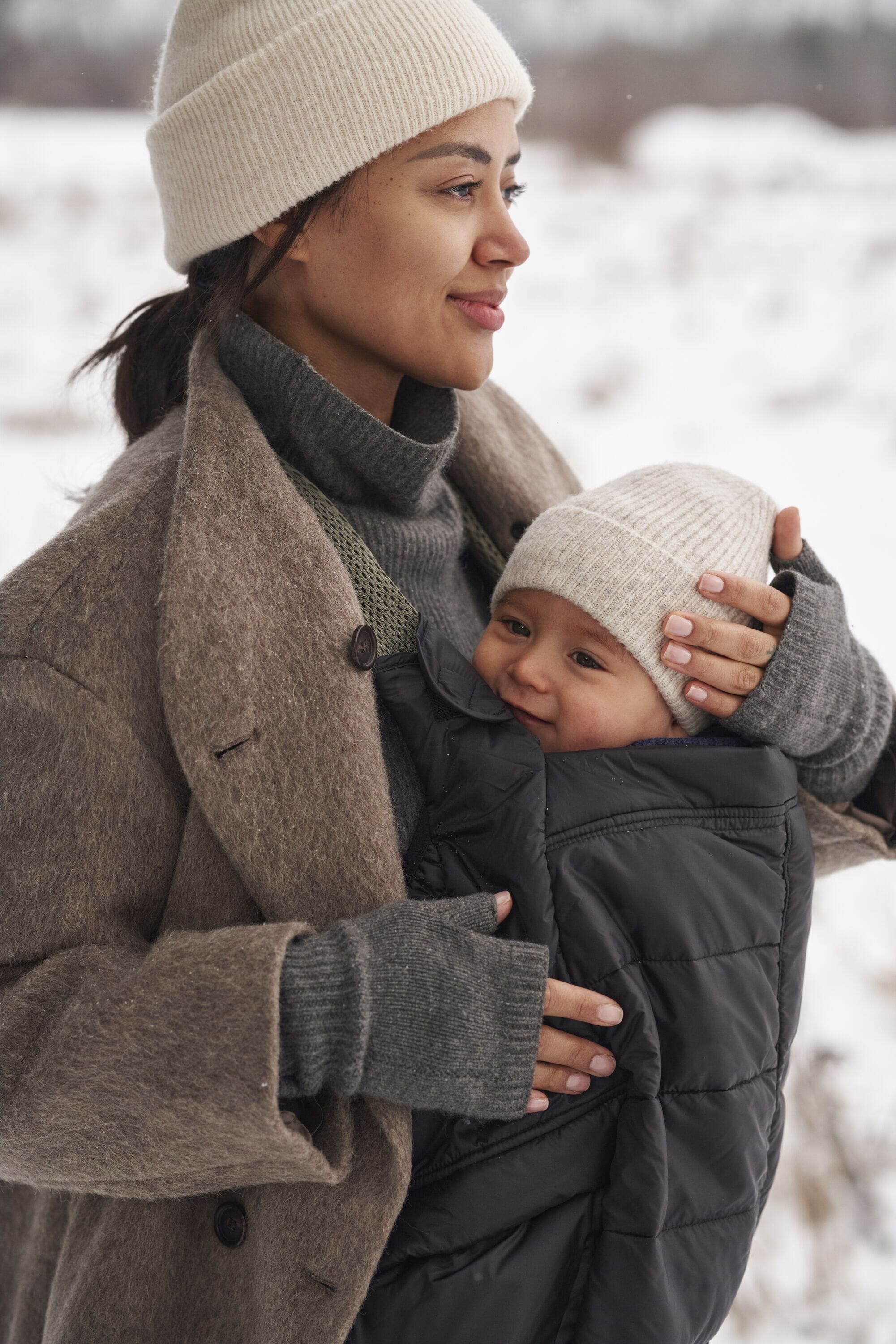 BabyBjorn Baby Carrier Winter Cover - Black- Bambi Baby