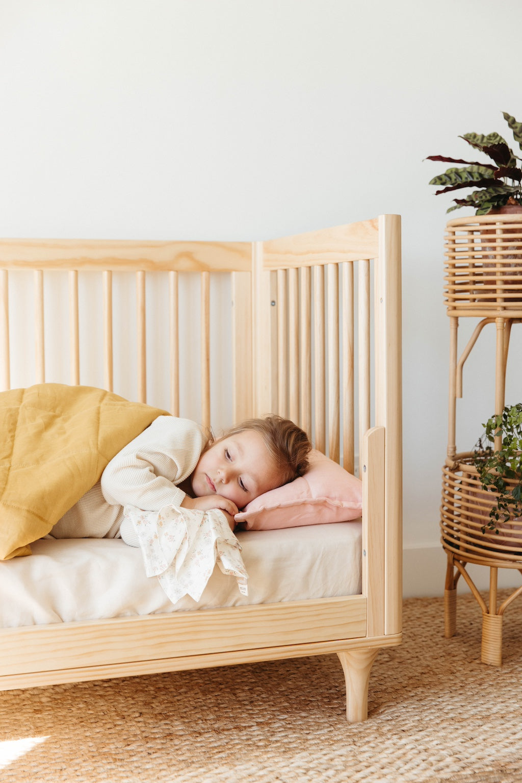 WildBird Galah Linen Quilted Sham & Pillow - Dusty Pink- Bambi Baby