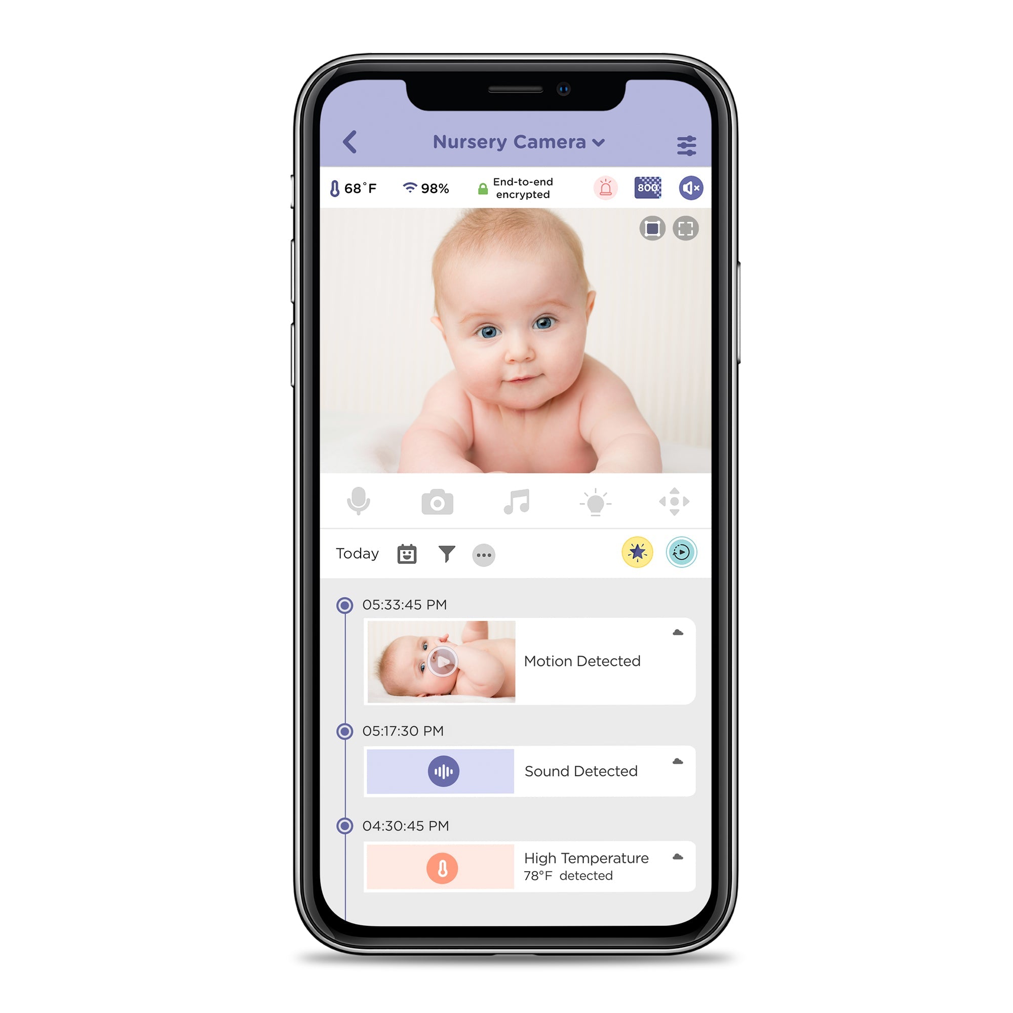 Hubble Connected Nursery Pal Cloud Touch Single- Bambi Baby