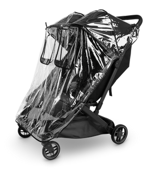 Clear UPPAbaby Rain Shield for Minu Duo - Front View on Double Stroller | Bambi Baby