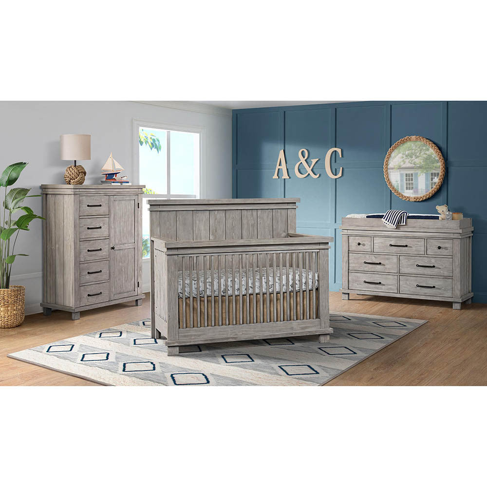 Soho Baby Hampton 4 in 1 Convertible Crib Stone Wash- Bambi Baby