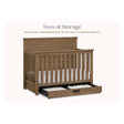 Delta Children Simmons Kids Caden 6-In-1 Convertible Crib With Trundle Drawer - Bambi Baby