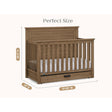 Delta Children Simmons Kids Caden 6-In-1 Convertible Crib With Trundle Drawer - Bambi Baby