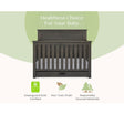 Delta Children Simmons Kids Caden 6-In-1 Convertible Crib With Trundle Drawer - Bambi Baby