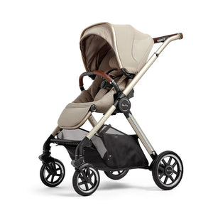 Ganache Silver Cross Reef 2 Full-Size Stroller - Three-Quarter Side Angle View | Bambi Baby