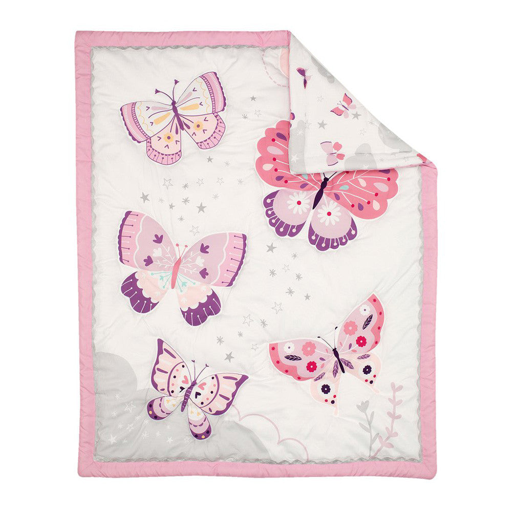 Bedtime Originals Butterfly Kisses 3-Piece Bedding Set- Bambi Baby