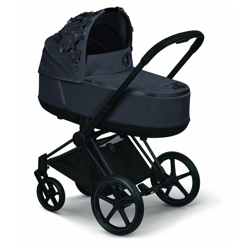 Cybex Priam Lux Carry Cot - Simply Flowers - Cinza sonho- Bambi Baby
