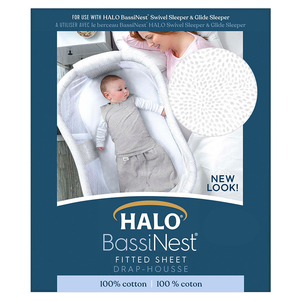 Halo Bassinest Sheet, 100% Cotton, Pebble- Bambi Baby