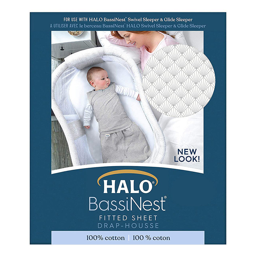 HALO Bassinest Sheet, 100% Cotton, Plume- Bambi Baby
