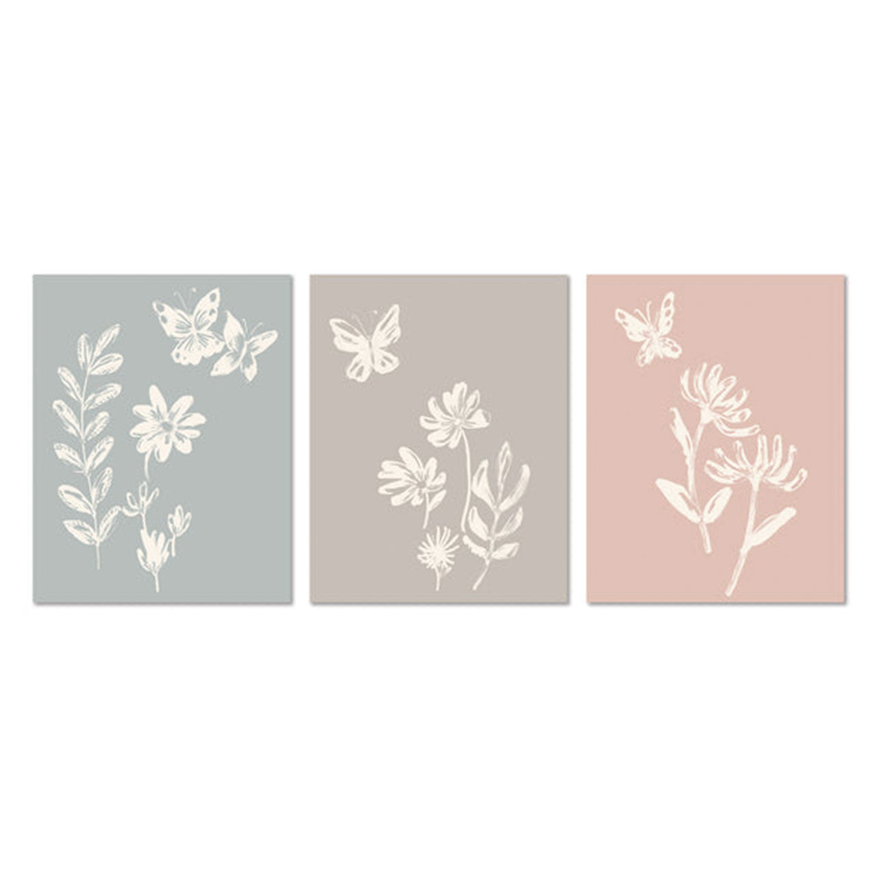 Lambs & Ivy Baby blooms Unframed Wall Art (3 prints 11 x 14 )- Bambi Baby