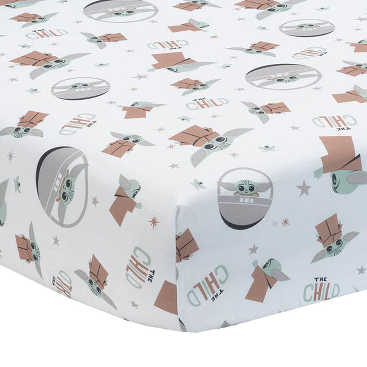 Lambs & Ivy Star Wars Mandalorian The Child Baby Yoda Crib Sheet- Bambi Baby