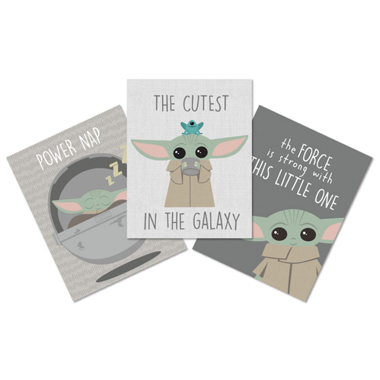 Lambs & Ivy Star Wars Mandalorian The Child Baby Yoda Unframed Wall Art Unframed Wall Art (3 Prints)- Bambi Baby
