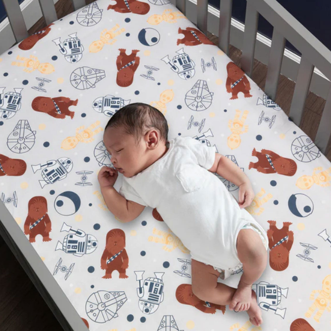 Lambs & Ivy Star Wars Millennium Falcon Sheet- Millennium Falcon- Bambi Baby