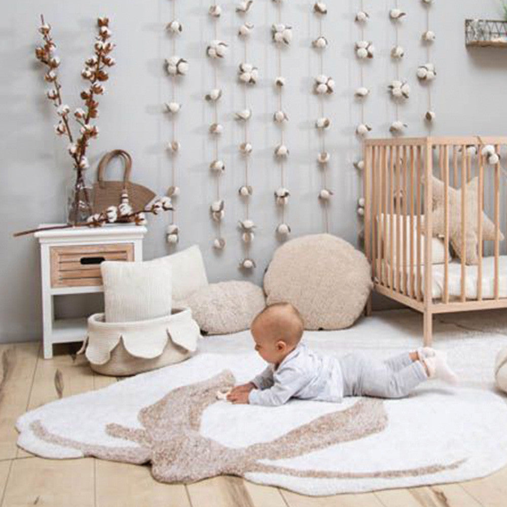 Lorena Canals Washable rug Cotton Flower- Bambi Baby