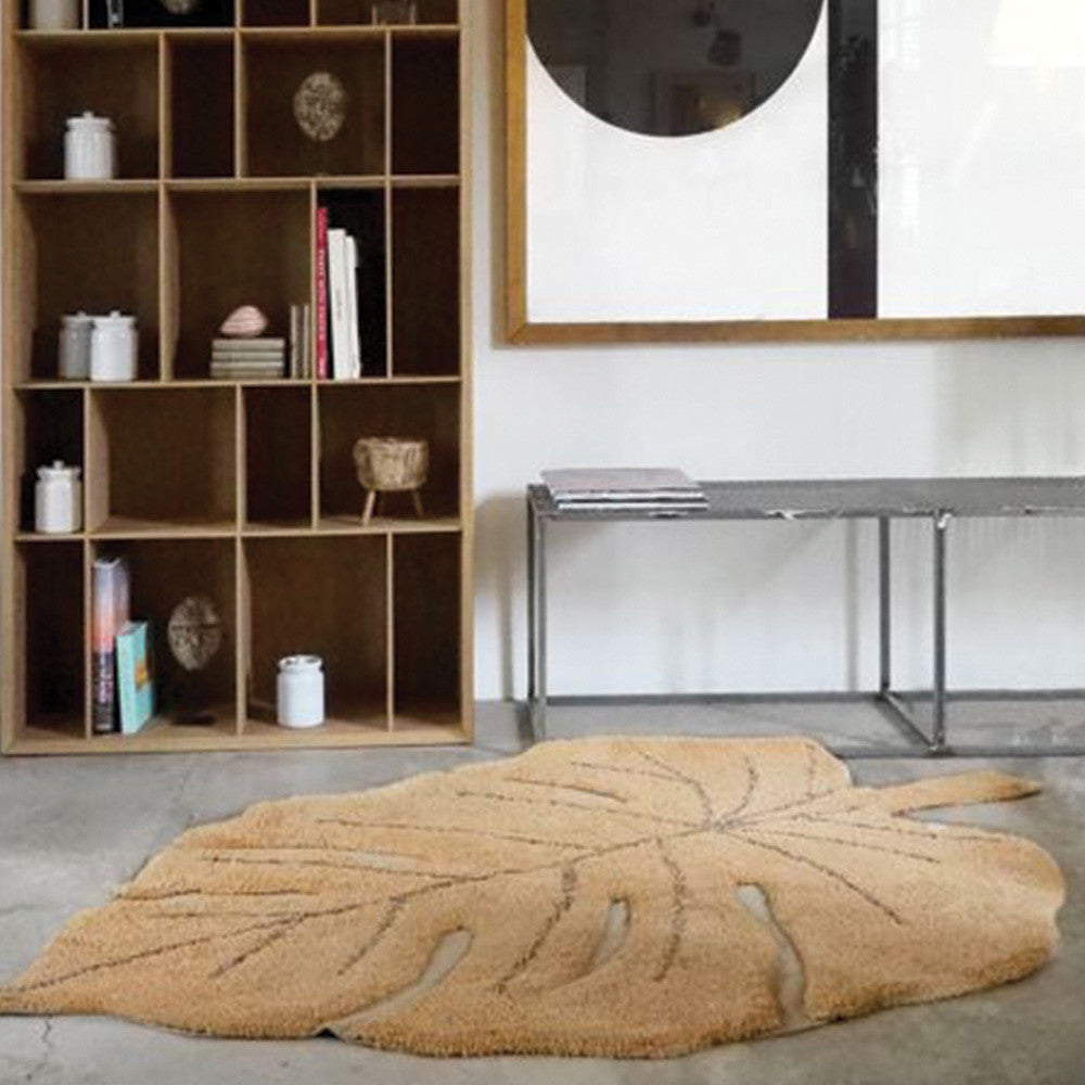 Lorena Canals Washable Rug Monstera Honey- Bambi Baby