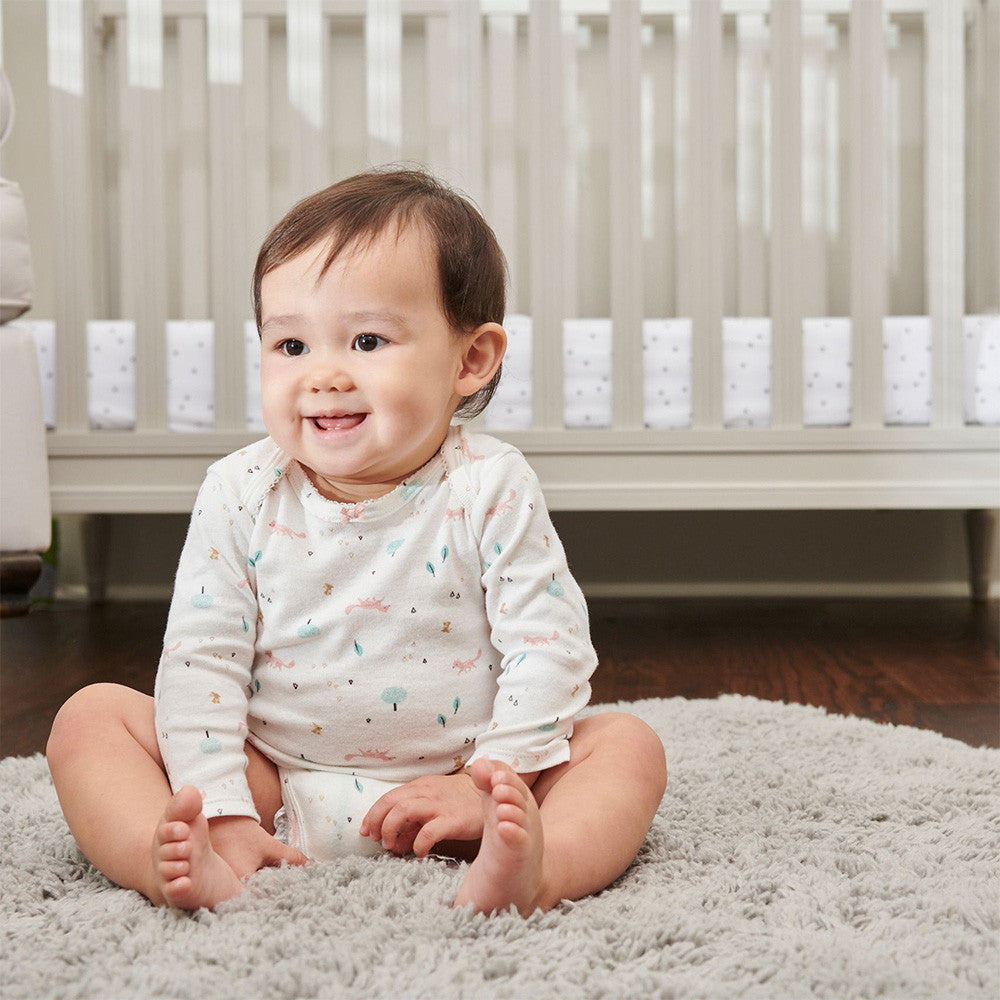 Moonlight Little Dreamer All Foam Crib Mattress - Dual Firmness w/White ribbon- Bambi Baby