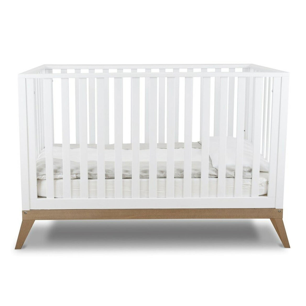 Pali Donatello Classico Crib in White/Walnut- Bambi Baby
