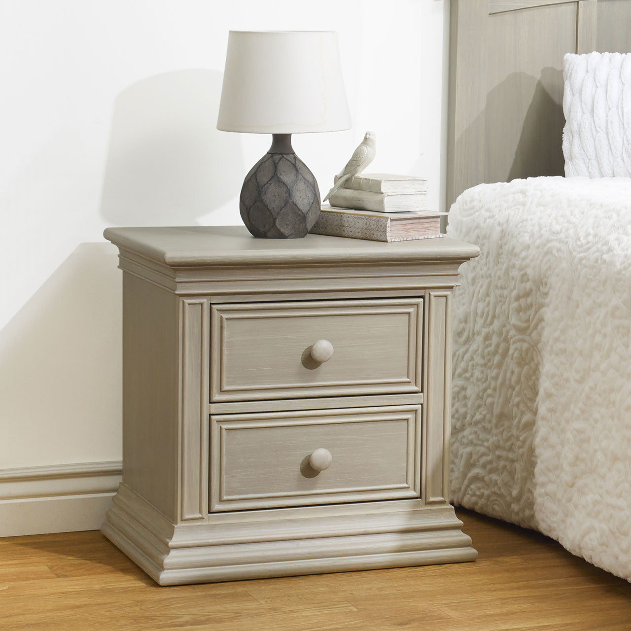 Sorelle Verona Nightstand in Heritage Fog- Bambi Baby