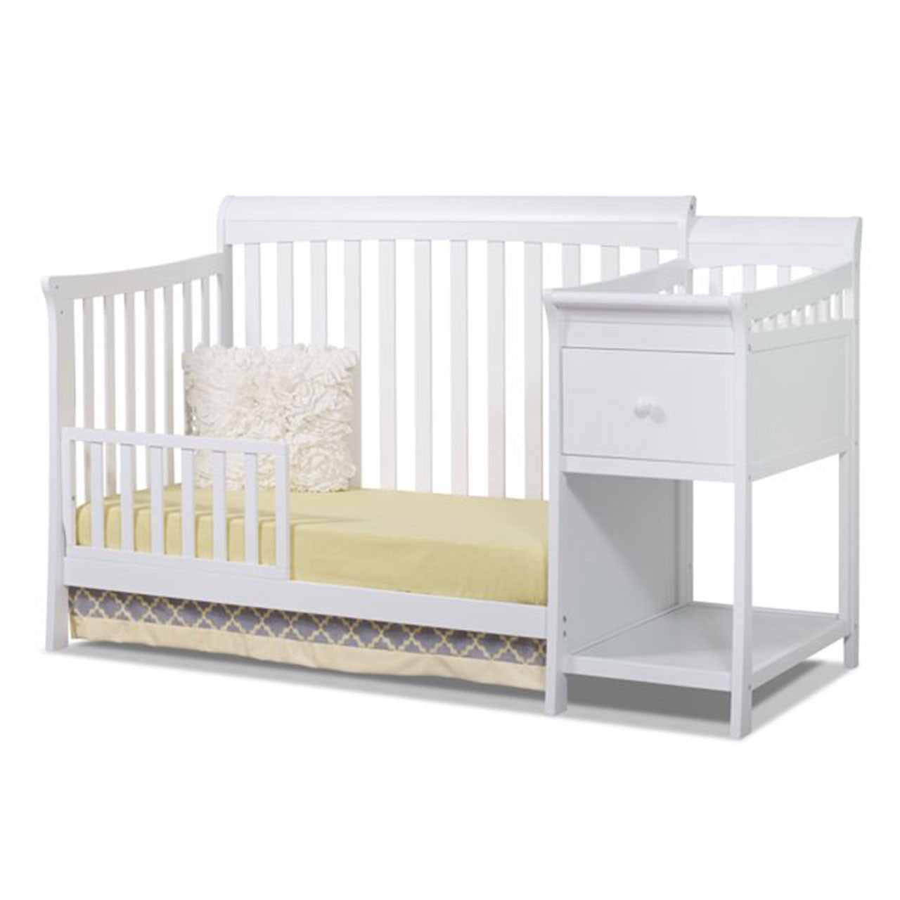 Sorelle Florence 4 In 1 Crib & Changer in White- Bambi Baby