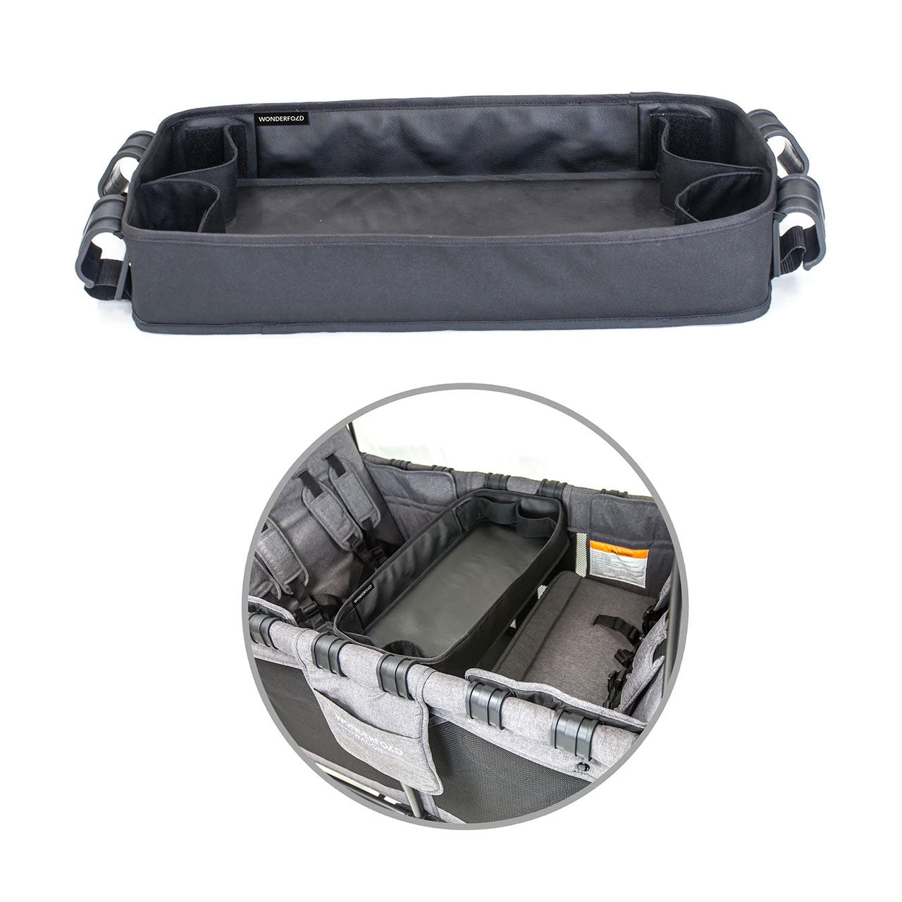 Wonderfold Double Sided Snack/Acticity Tray with 2 Cup Holders for W2 & W1- Bambi Baby