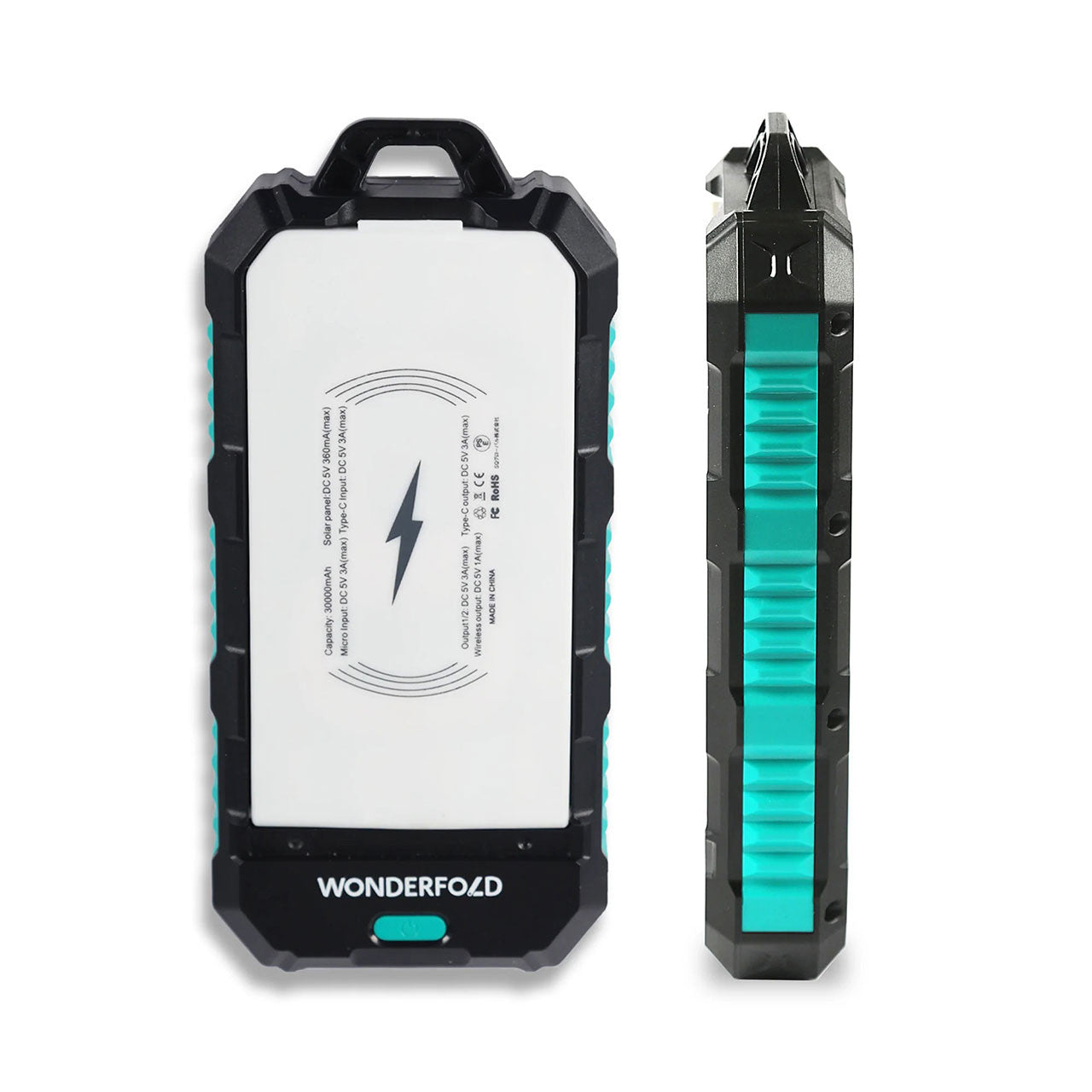 Wonderfold Solar Wireless Charger Power Bank with LED Lights and Phone Holder- Bambi Baby