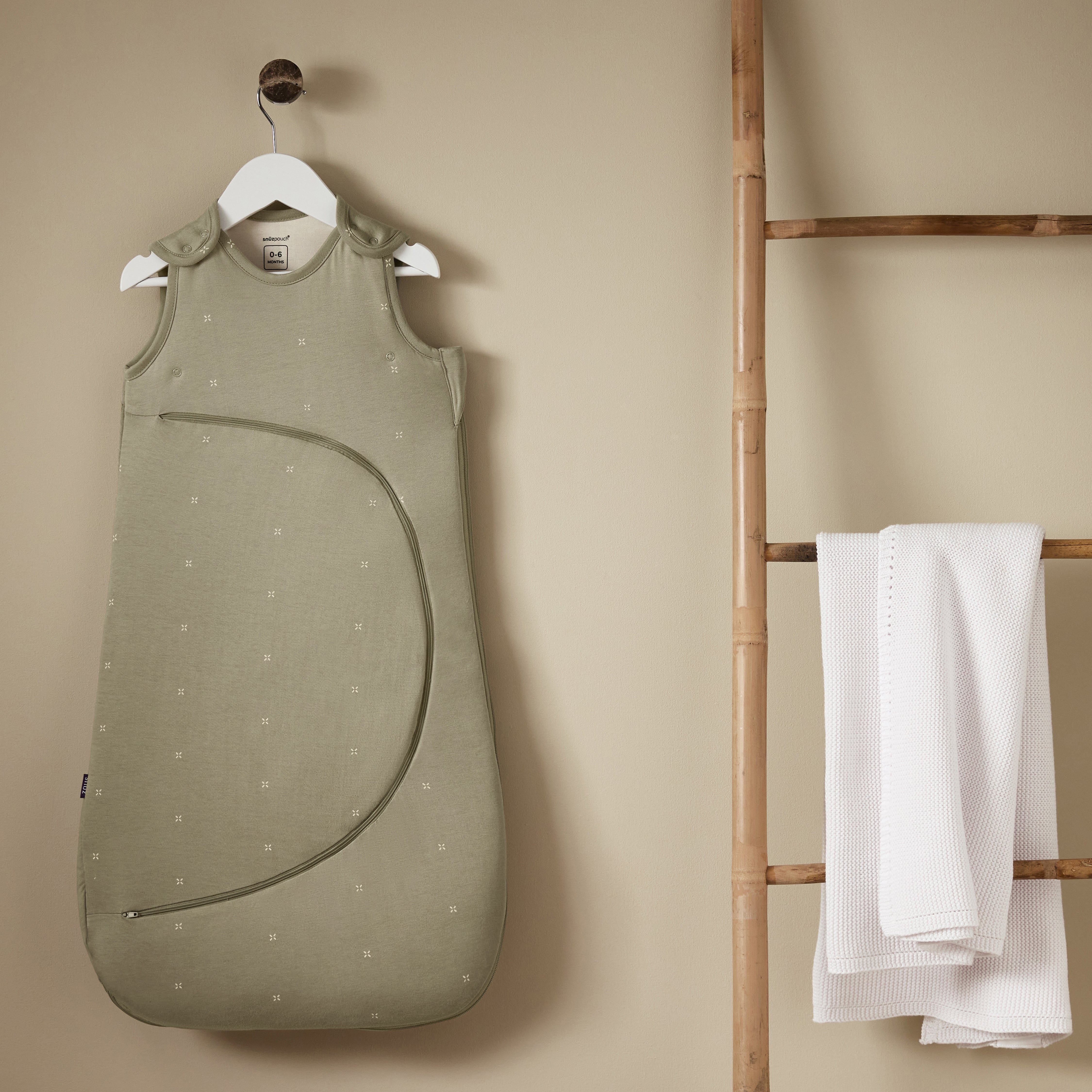 Snuz SnuzPouch Sleeping Bag - Sage Cross- Bambi Baby