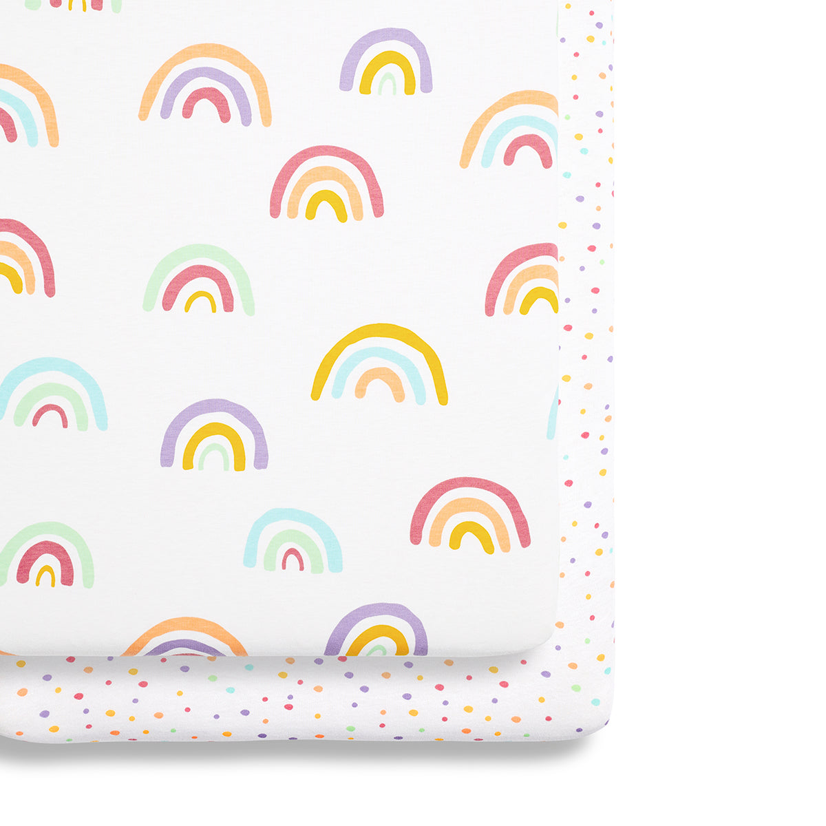 Snuz Twin Pack Bassinet Sheets - Multi Rainbow- Bambi Baby