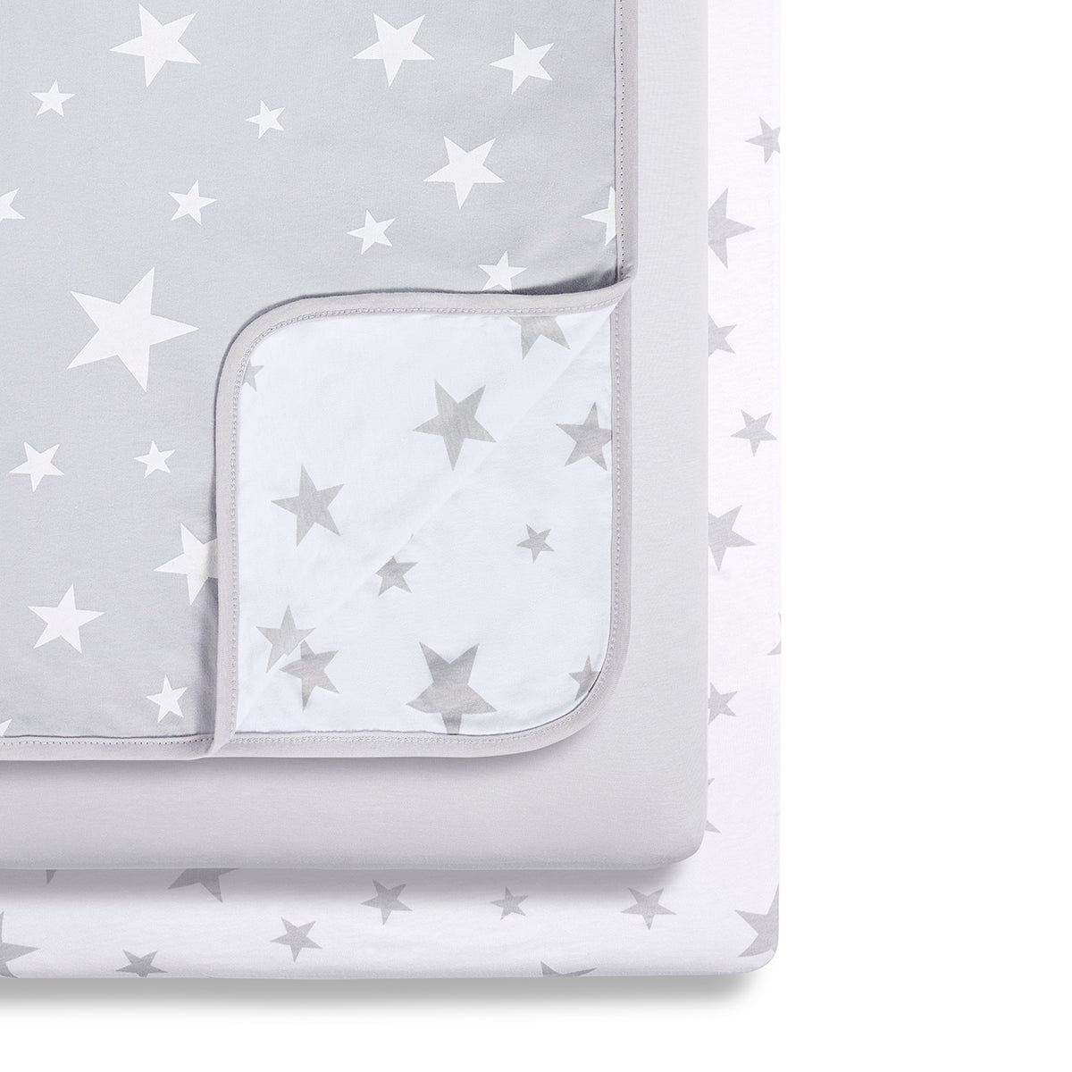 Snuz 3pc. Bassinet Bedding Set - Grey Star- Bambi Baby