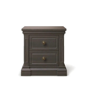 Aqua Gray Solid Beech Silva Jackson Nursery Nightstand - Front View | Bambi Baby