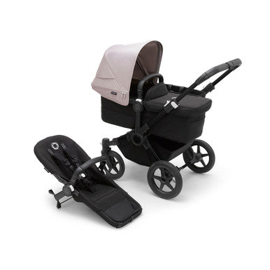 Bugaboo Donkey 5 Mono completo marco NEGRO/NEGRO MEDIANOCHE tela BLANCO MISTY- Bambi Baby
