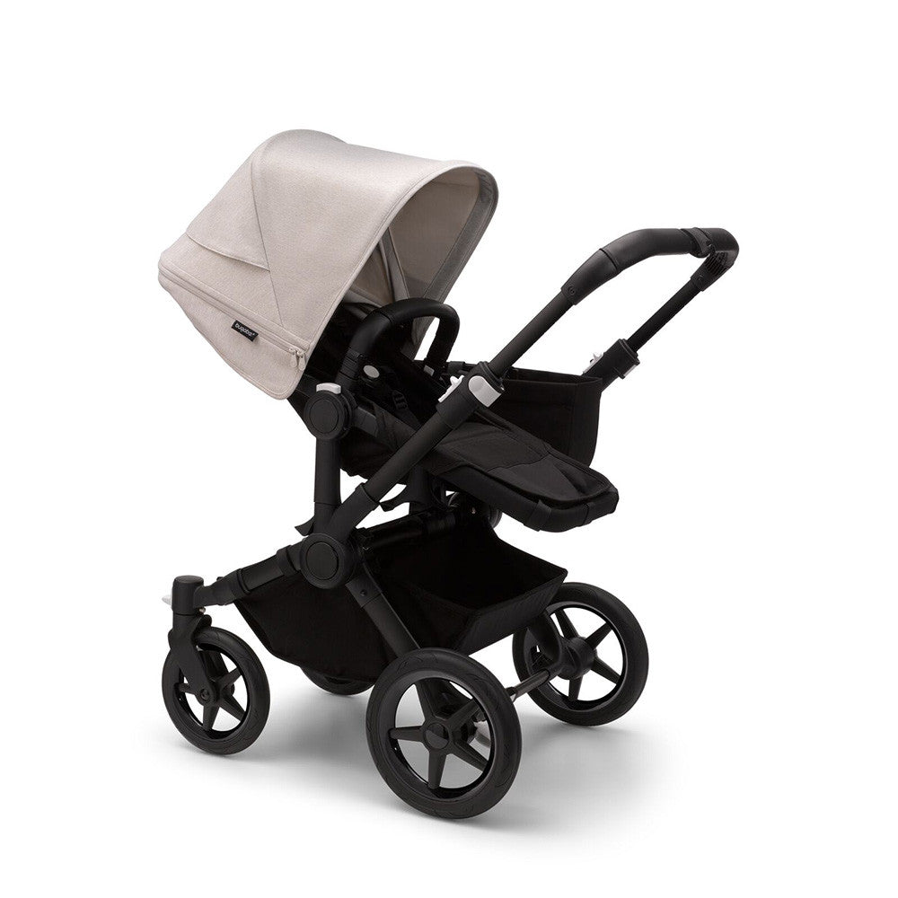 Bugaboo Donkey 5 Mono completo marco NEGRO/NEGRO MEDIANOCHE tela BLANCO MISTY- Bambi Baby