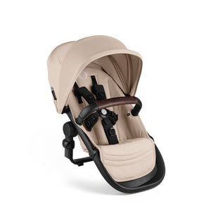 Desert Taupe Bugaboo Kangaroo Sibling Seat with toddler harness bar - Three Quarter View | Bambi Baby