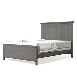 Aqua Gray Silva Jackson Full Bed with Low Footboard - Side View | Bambi Baby