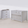 White Tulip by Natart Aiko Island Crib & 3 Drawer Dresser Set - Front View | Bambi Baby