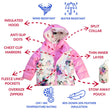 Onekid Car Seat Coat | The Road Coat Down - Floral Print - Bambi Baby