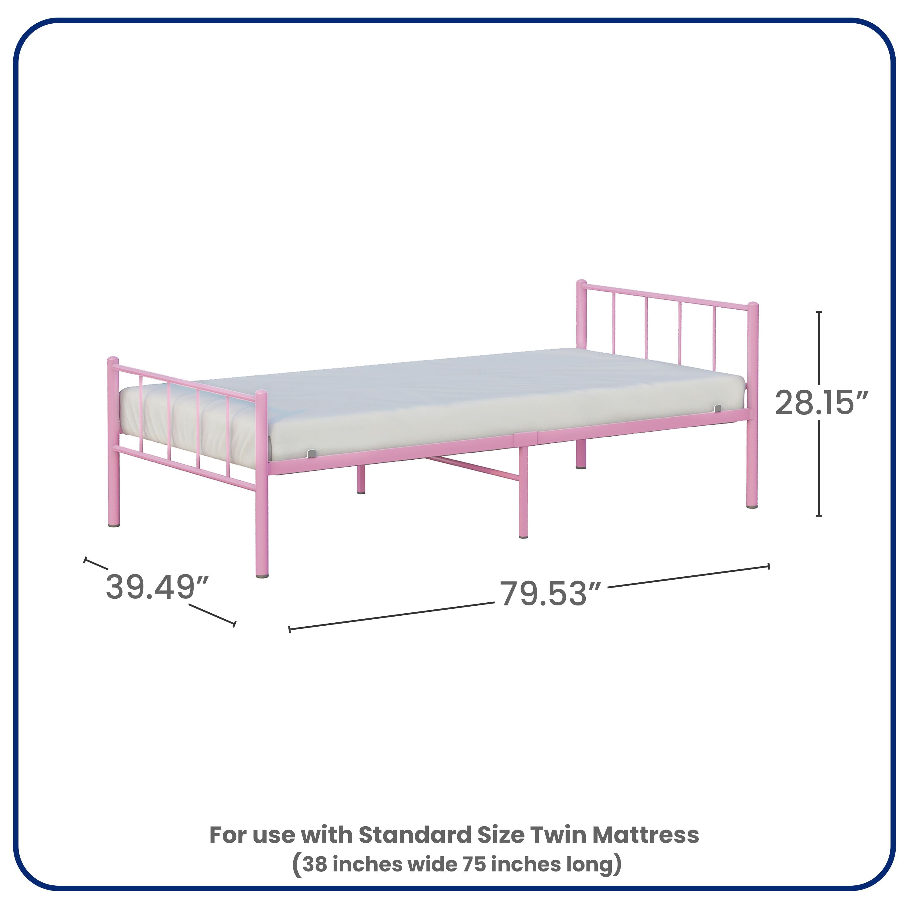 BK Furniture Austin Metal Twin Bed- Bambi Baby